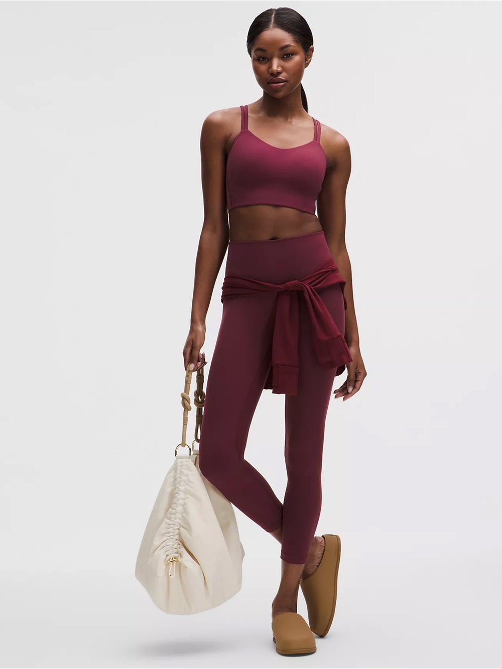 NWOT Lululemon Align HR Crop 23” Burgundy Bay Size 14